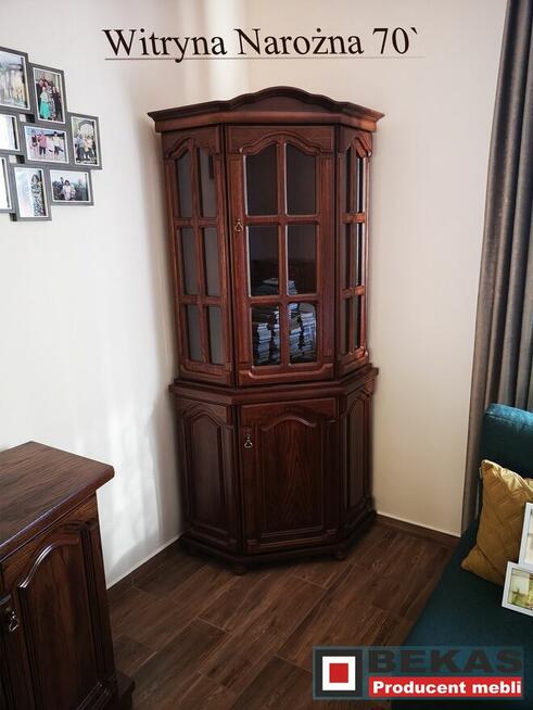 Stylowy zestaw Komoda Witryna dąb Orzech Bekas Producent