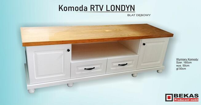 Białe Biurko LONDYN 120` (2D-2s) White OAK Dąb BEKAS MEBLE