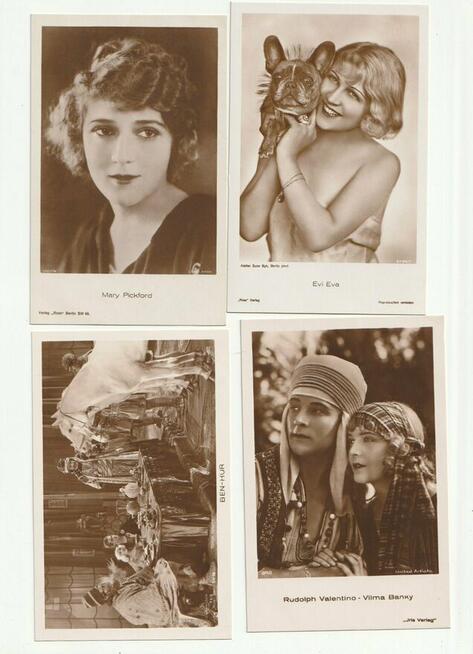 Kartki pocztowe z aktorkami i aktorami. Lata 20. XX w.