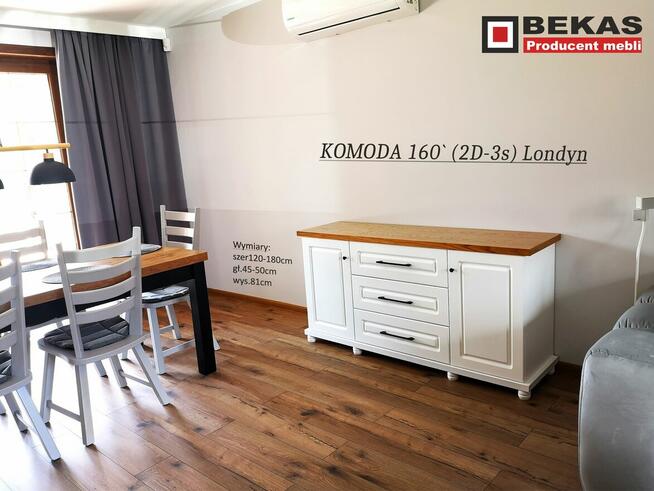 Komoda 160` Stylowa Nowa Orzech Ciemny od Bekas Meble