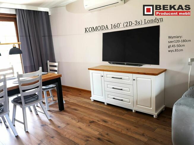 Komoda 160` Stylowa Nowa Orzech Ciemny od Bekas Meble