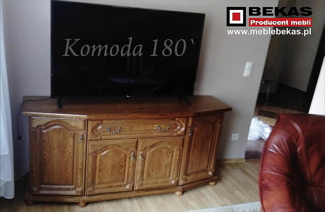 Komoda 160` Stylowa Nowa Orzech Ciemny od Bekas Meble
