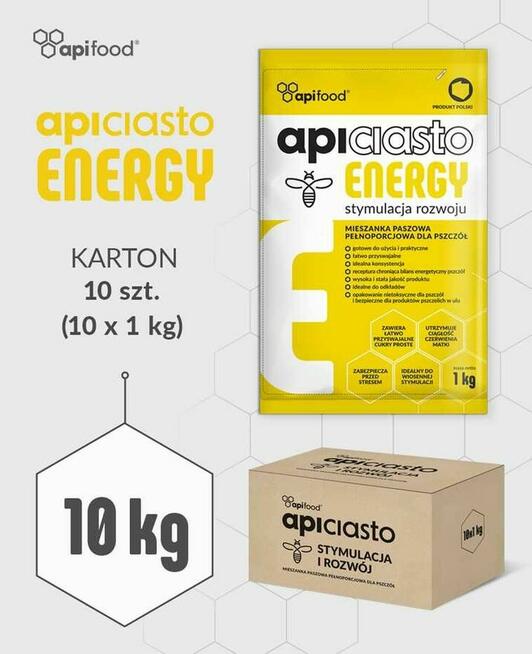 Ciasto dla pszczół Apiciasto Energy 10kg (10szt x 1kg)