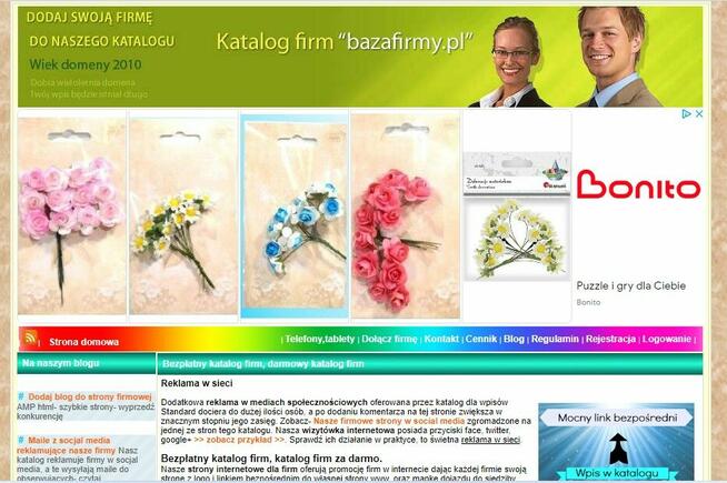 Sprzedam domenę bazafirmy.pl, blog, stronę na face