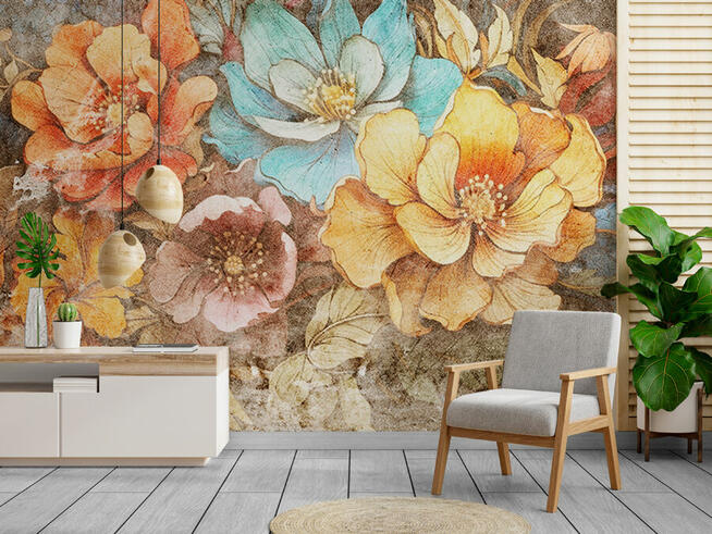 Fototapeta duze kwiaty