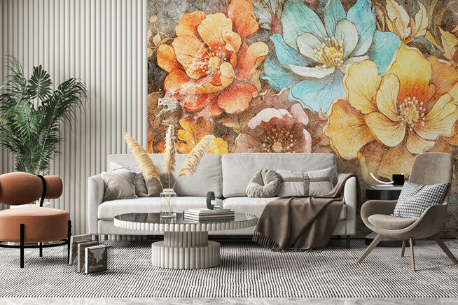 Fototapeta duze kwiaty