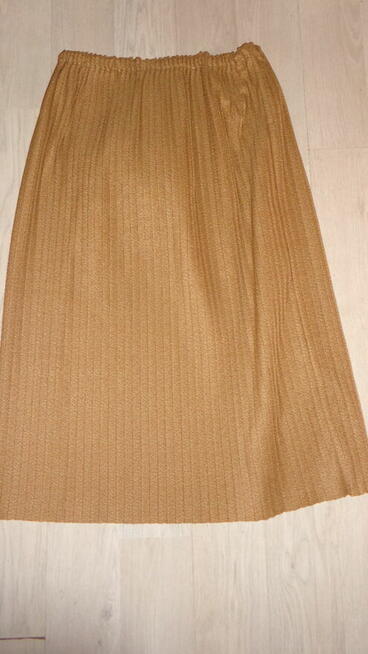 spódnica nowa plisowana miodowa L