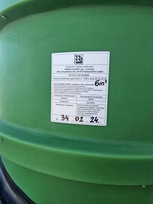 Zbiornik na szambo dwupłaszczowy 6 m3 HDPE Z