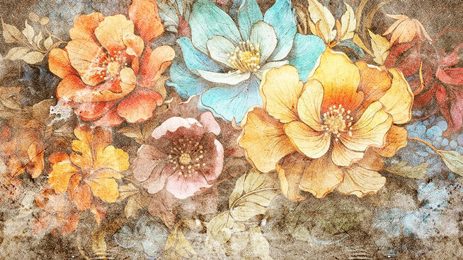 Fototapeta duze kwiaty