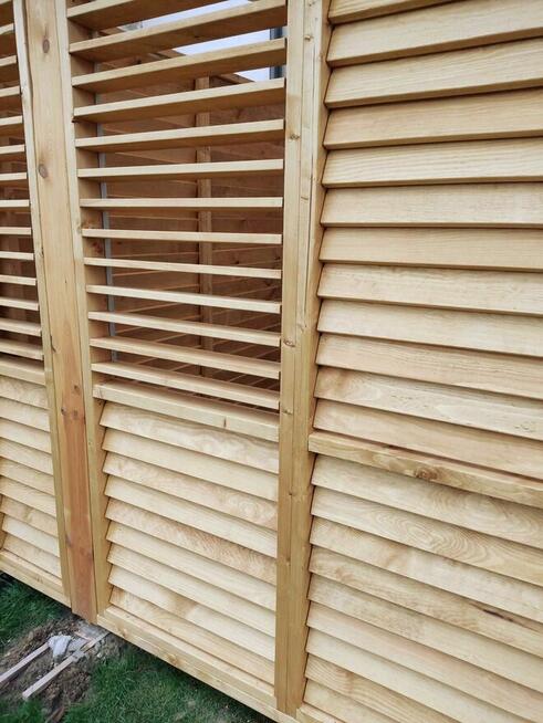 Rolety drewniane regulowane ruchome żaluzje tarasowe ogrodow