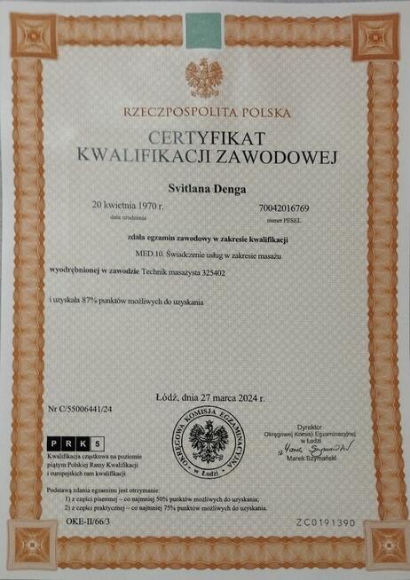 Szukam pracy jako technik masażysta