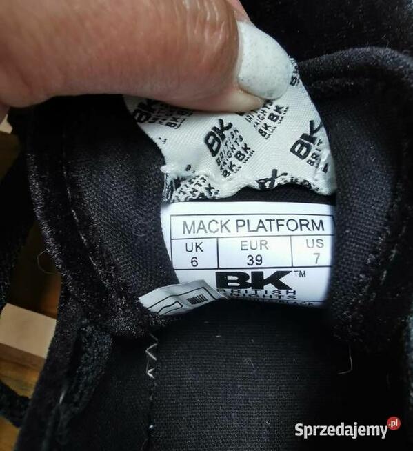 Sneakersy trampki BK Urban Life Style Rozm.39 JAK NOWE Czarne