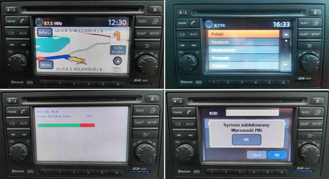 Nissan Polskie menu lektor LCN1 Qashqai Juke Micra Mapa PIN