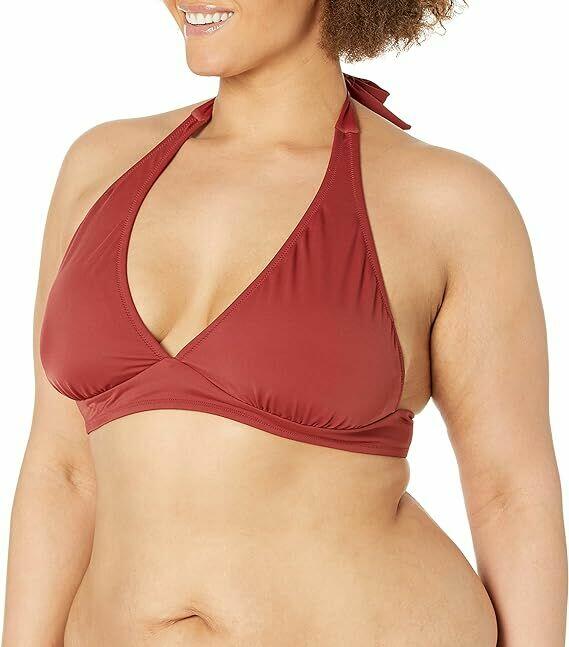 L AMAZON ESSENTIALS Góra od bikini burgund nowy