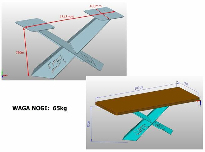 Noga stołu blatu ławy pająk biurka stolika nogi blat biuro