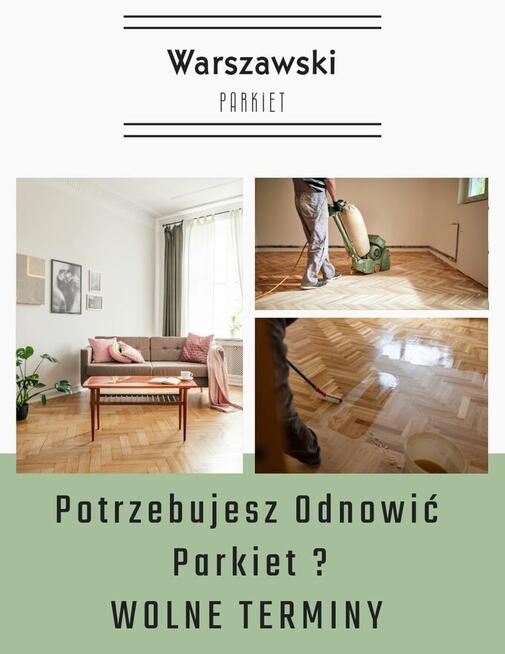 Cyklinowanie Podłóg Parkietów Bezpyłowe Naprawa Wolne Termin