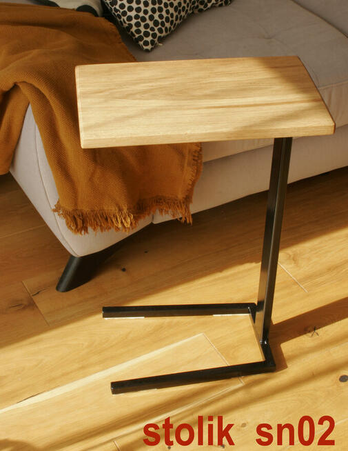 Dębowy stolik nakładany na sofę, kanapę, fotel itp model sn2