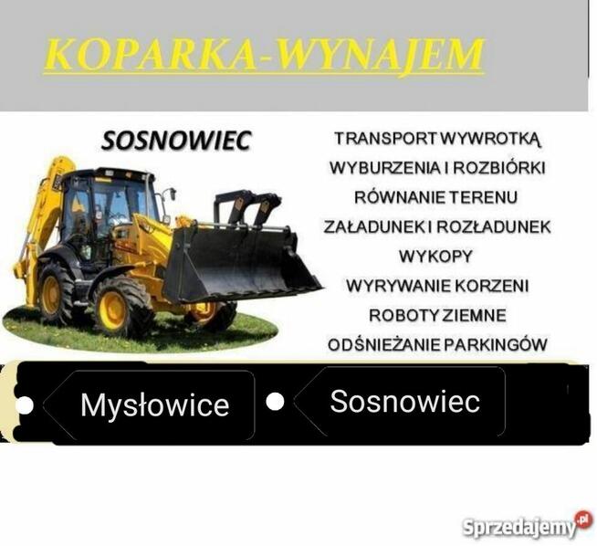KOPARKA SOSNOWIEC USŁUGI KOPARKĄ SOSNOWIEC WYNAJEM KOPARKI S