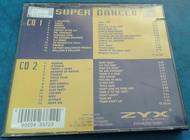 SUPER DANCE 8 ZYX MUSIC 1995 płyta CD w etui Germany