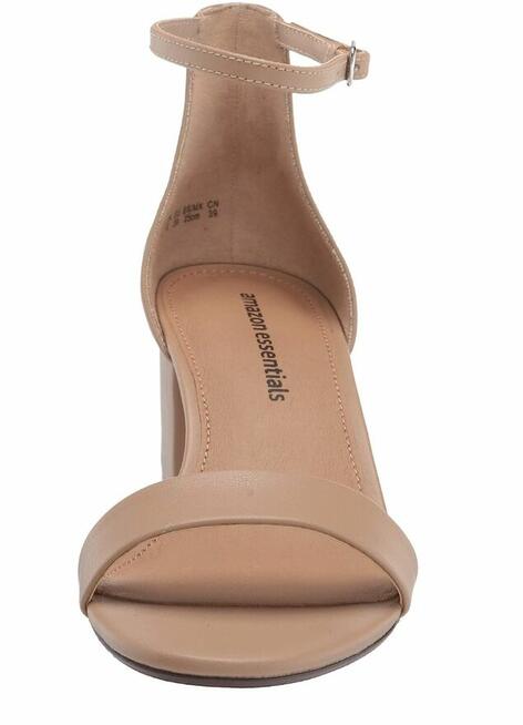 39 Sandały damskie na obcasie AMAZON ESSENTIAL beżowe nude