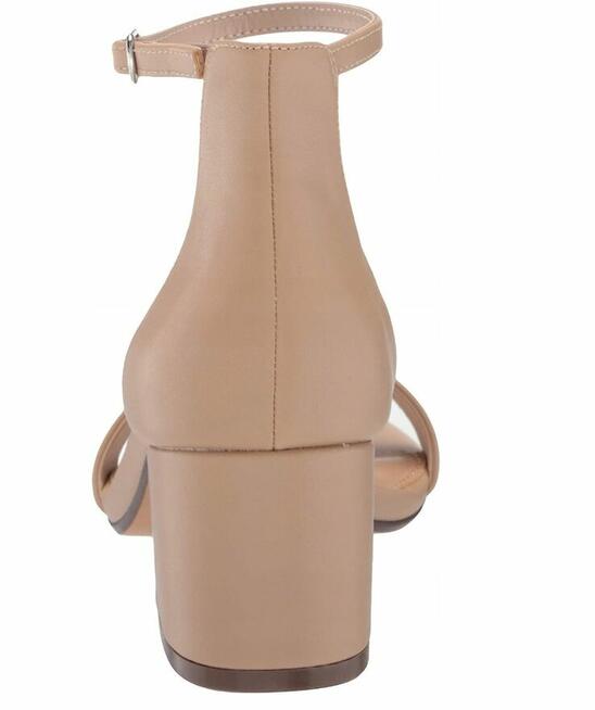 39 Sandały damskie na obcasie AMAZON ESSENTIAL beżowe nude