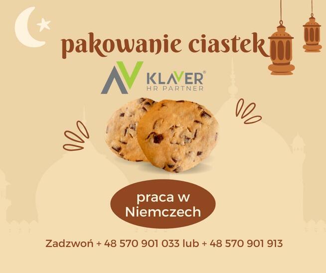 Pakowanie ciastek- praca w Niemczech- Nowa oferta Klaver