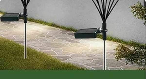 Lampki LED KULKI białe ciepłe WBIJANE ogrodowe SOLARNE 6 LED