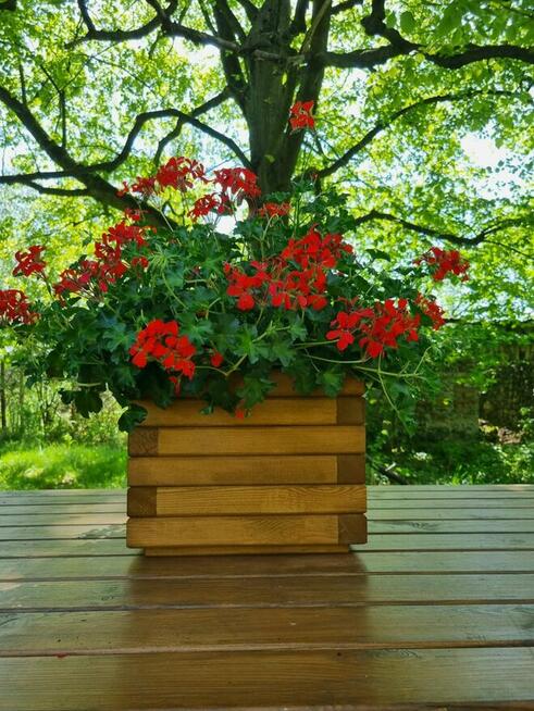 Donica drewniana sosnowa KWADRATOWA