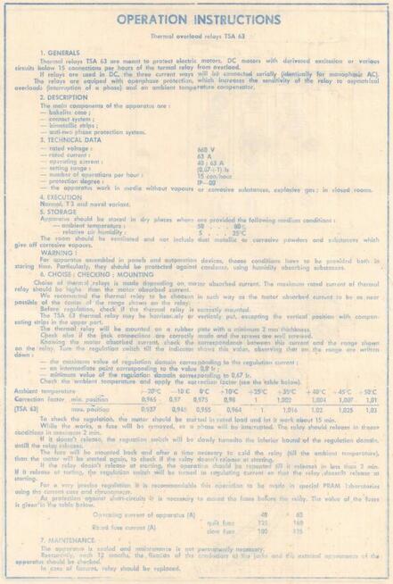 PRZEKAŹNIK TERMICZNY TERMIK TSA-63 26,5-40A 40-63 TERMOBIMET
