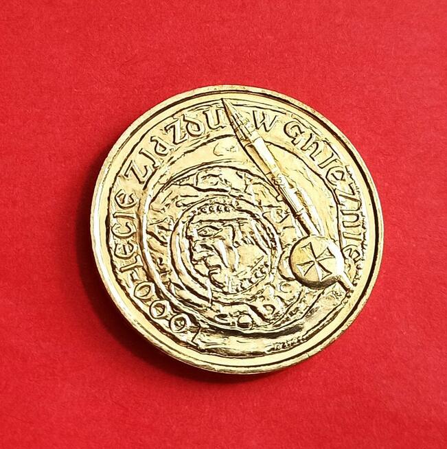 2 zł 2000 r. 100 - Lecie Zjazdu w Gnieźnie
