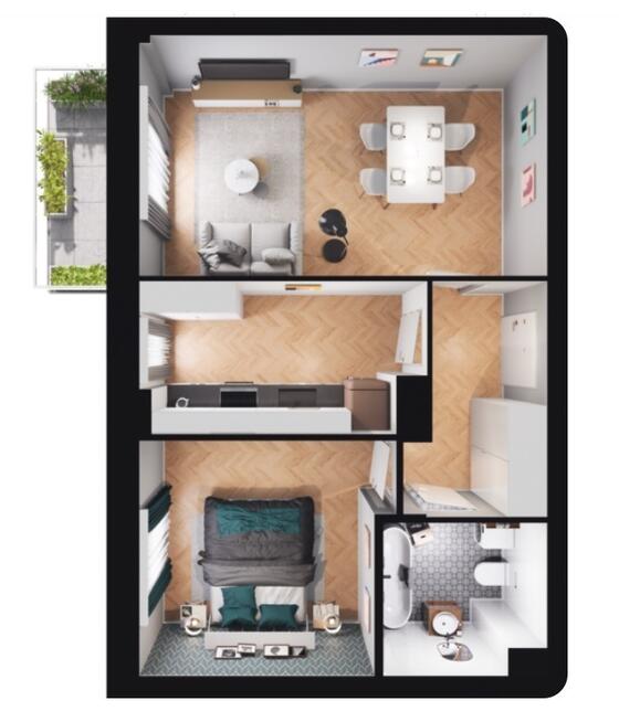 Nowe dwupokojowe mieszkanie w pobliżu zalewu!