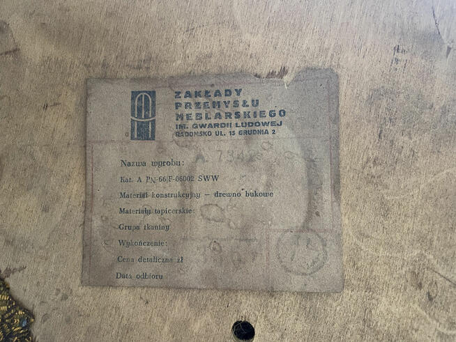 PRL krzesło Radomsko A 7342