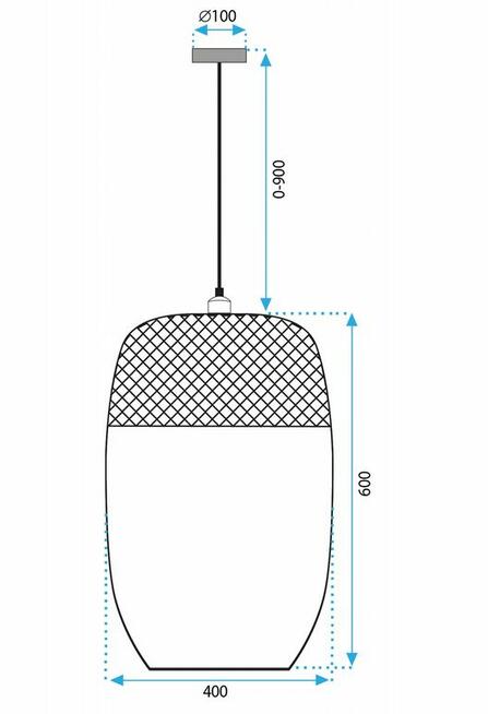 LAMPA WISZĄCA SUFITOWA BOHO NATURALNA BRĄZ TRAWA BAMBUSOWA