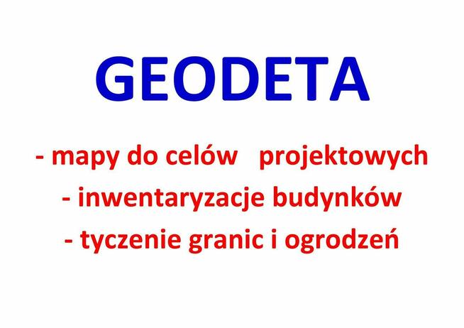 GEODETA - tyczenie ogrodzeń, pomiary budynków, mapy