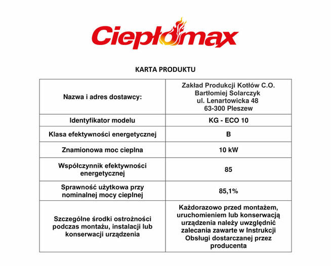 Kocioł piec co z podajnikiem na ekogroszek 10KW PROMOCJA!