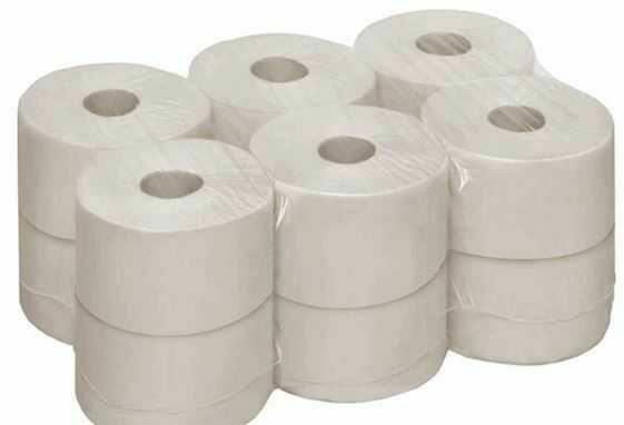 Papier toaletowy jumbo, biały 2 warstwowy - big rola!