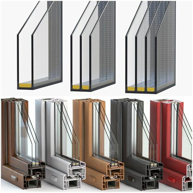 SZYBY BEZPIECZNE- WKŁADY SZYBOWE - Pakiety 2 szybowe, 3 szyb