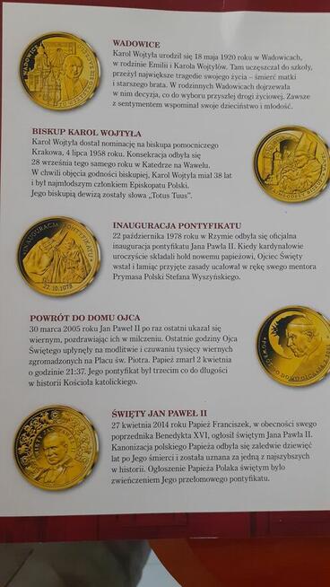 Kpl. medali (pozłacane i złoty) - 100 rocznica urodzin JPII