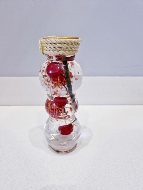 Szklana ozdoba na stół, biurko, półkę