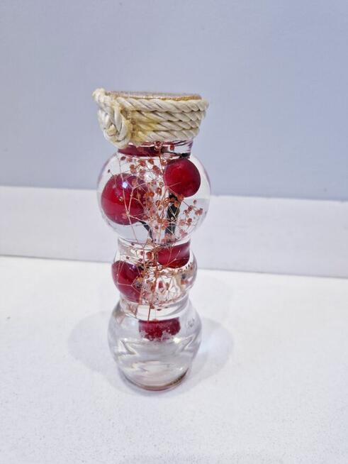 Szklana ozdoba na stół, biurko, półkę