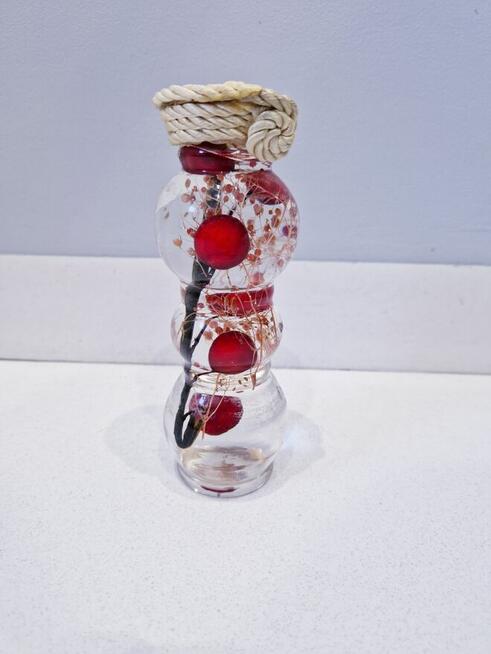 Szklana ozdoba na stół, biurko, półkę