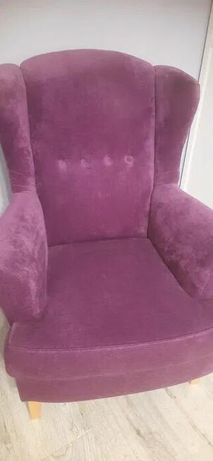 Fotel model Lund uszak marki Puszman plus podnóżek/pufa