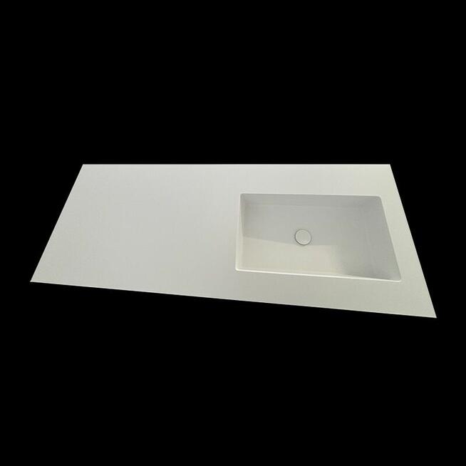 Umywalka łazienkowa zintegrowana z blatem kompozyt