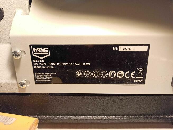 Wyrzynarka stołowa Piła włosowa MacAllister MSS125 410mm