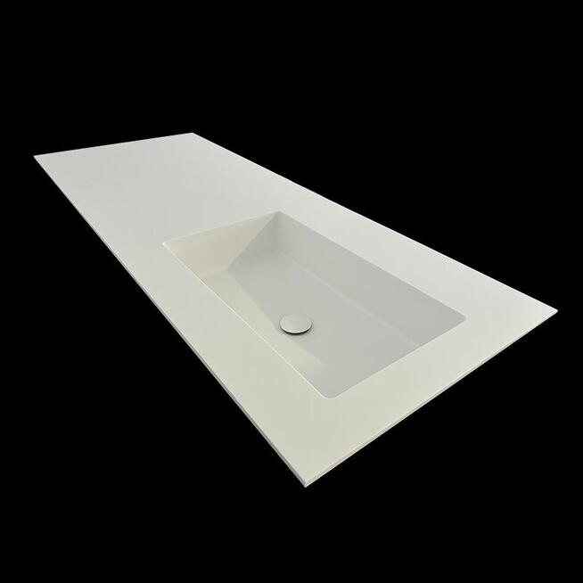 Umywalka łazienkowa zintegrowana z blatem kompozyt