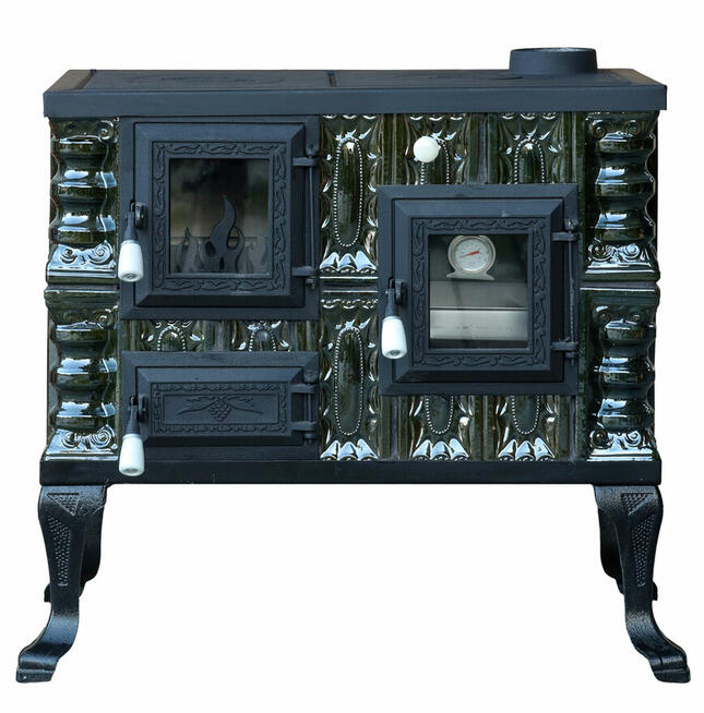 Kaflowa kuchnia węglowa 2K+S+S+Ż retro