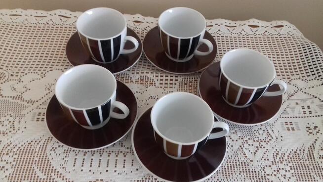 Filiżanki porcelanowe brązowe – zestaw, do sprzedania