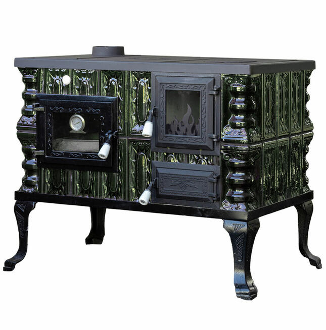 Kaflowa kuchnia węglowa 2K+S+S+ŻD retro