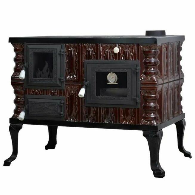 Kaflowa kuchnia węglowa 2K+S+S+ŻD retro