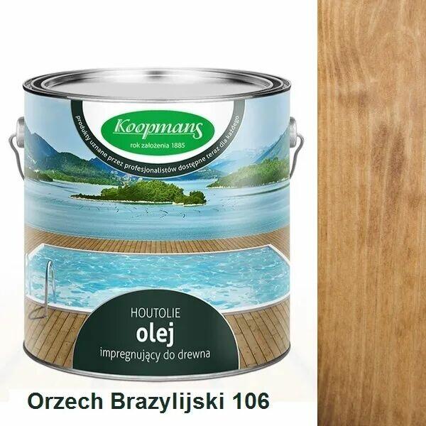 Impregnat do drewna, olej do tarasu - Houtolie 5l orzech 106